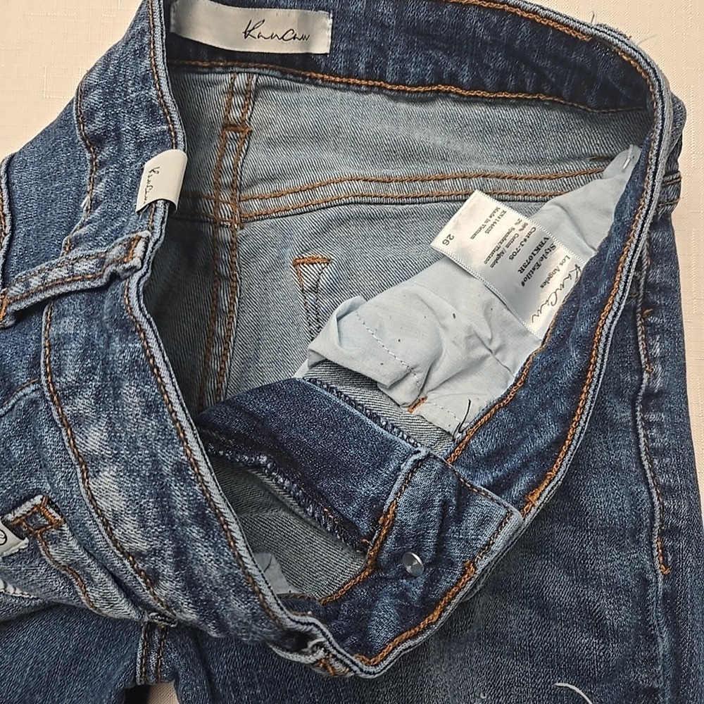 KanCan Size 26 Women's Destroyed Denim Skinny Jeans (30.5" Inseam) - Picture 6 of 8
